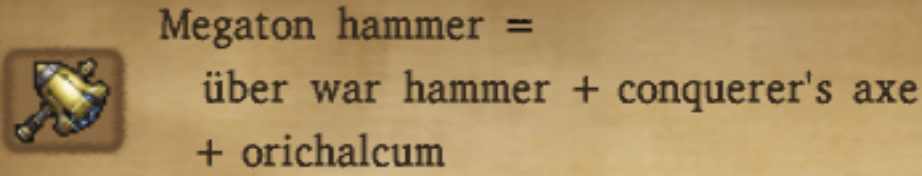 Megaton Hammer Alchemy Recipe